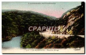 Old Postcard La Bourboule Route Du Barrage