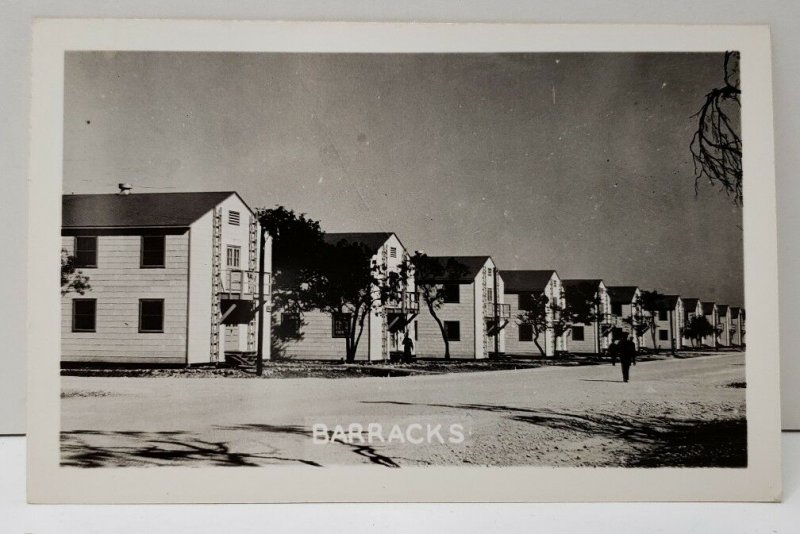 SAACC RPPC San Antonio Aviation Cadet Barracks Street Scene Postcard B6