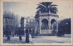 Algeria Blida Place d'Armes Le Kiosque Vintage Postcard C156