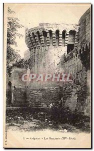 Avignon Old Postcard The ramparts