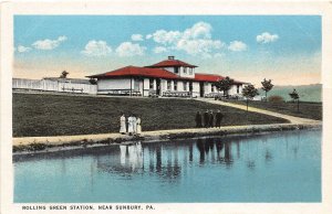 J65/ Sunbury Pennsylvania Postcard c1910 Rolling Green Railroad Depot 166