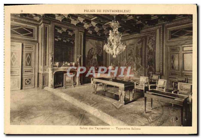 Old Postcard Fontainebleau Palace Tapestry Room