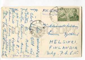 289494 SPAIN Canary Puerto de la Luz 1952 year photo RPPC to Finland