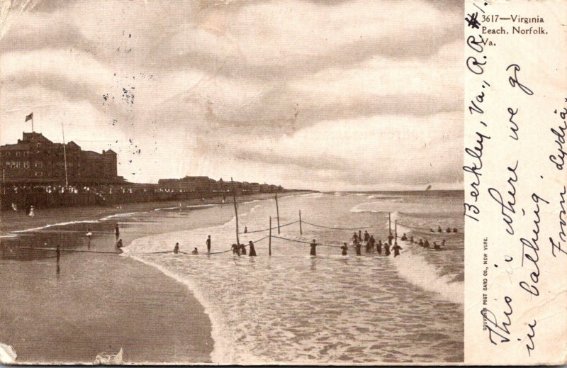 Virginia Virginia Beach Beach Scene 1906