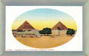 Egypt Cairo Arab Cemetery and Cheops en Chefren Pyramids 06.25