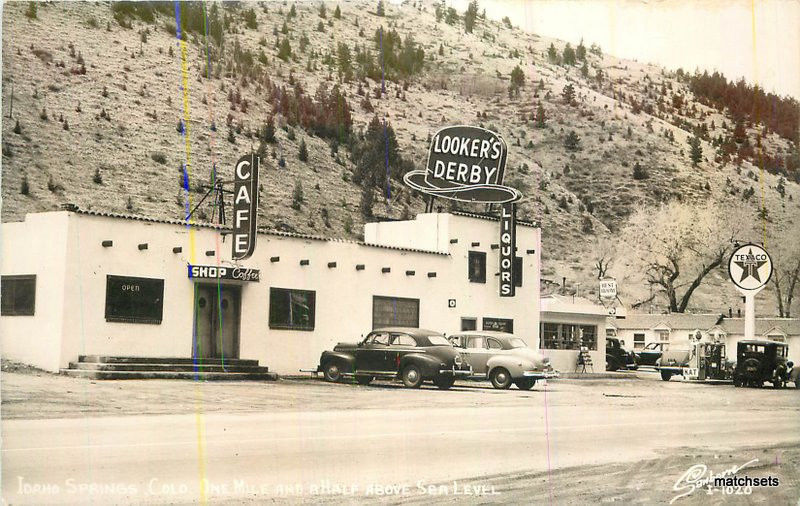 1940s Lookers Derby Cafe Texaco Gas Station Idaho Springs Colorado