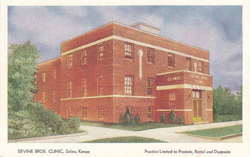 Postcard Devine Bros Clinic Salina Kansas KS