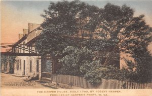 J33/ Harpers Ferry West Virginia Postcard c1910 Harper House Built 1780  251
