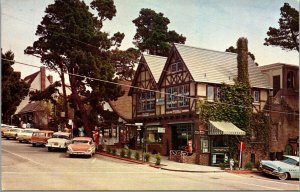 Vtg Ocean Avenue Carmel Shops Old Cars By The Sea California CA Postcard