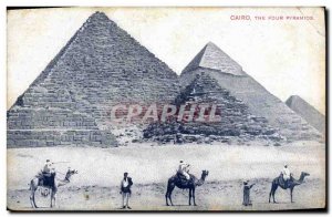 Postcard Ancient Egypt Egypt Cairo The four pyramids