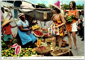 Postcard - Market Scene, Jamaica