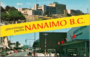 Greetings From Nanaimo BC British Columbia Multiview Unused Vintage Postcard D64