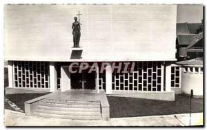 Old Postcard Church of Saint John the Baptist Breteuil Main Entree and Baptistry