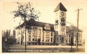Early RPPC, Real Photo,Whitman Memorial Bldg, Walla Walla, WA, Old Post Card