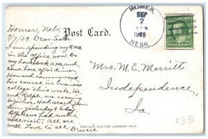 1909 Elk's Club House Douglas And Sts. Sioux City Iowa IA Homer NE Postcard