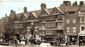 1903 OLD HOUSES IN HOLBORN LONDON CARRIAGES STREET VIEW POSTCARD P1178