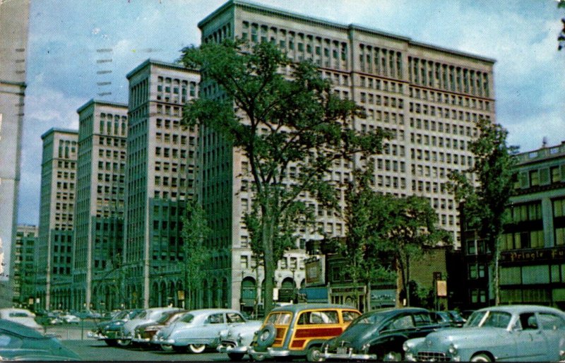 Michigan Detroit General Motors Building 1956