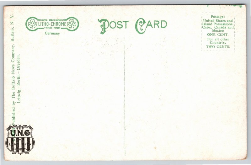 Niagara Falls New York~Power Company House Alongside River~Vintage Postcard