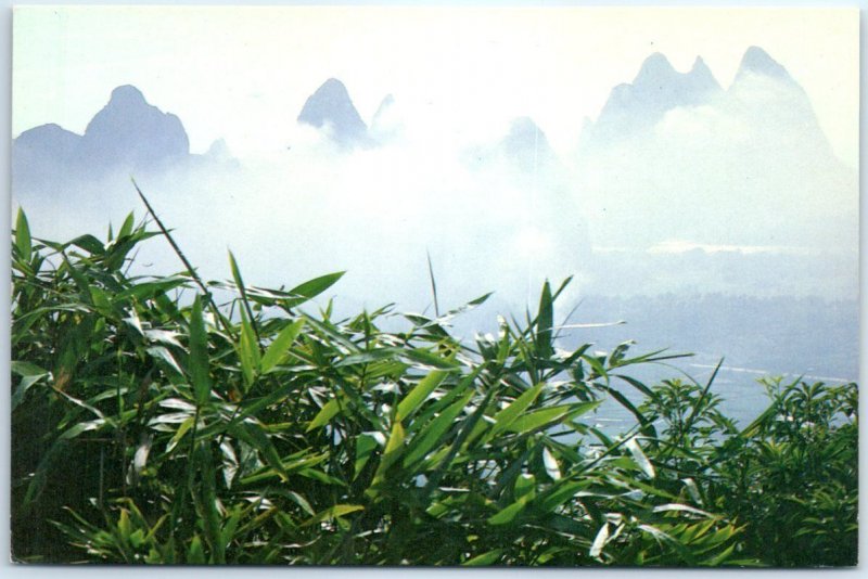 Postcard - A cluster of peaks at dawn - Guilin, China