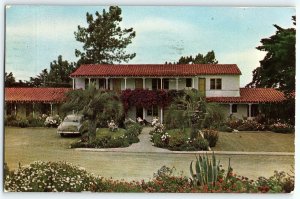 1958 Park Motel U.S. 101 At 10th St Del Mar California Postcard Chrome Car 