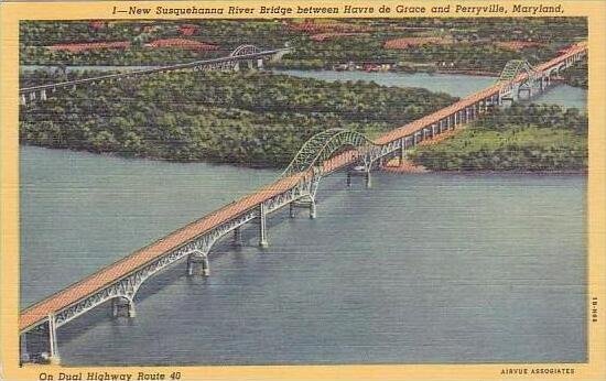 Maryland Perryville New Susquehanna River Bridge Between Havre De Grace And P...