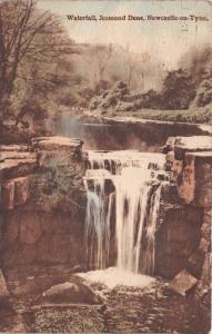 NEWCASTLE ON TYNE UK WATERFALL~JESMOND DENE~OLD RELIABLE SERIES~POSTCARD 1916 PM