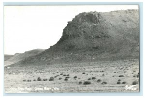 c1940's Man's Rock Face Green River Wyoming WY RPPC Photo Postcard 