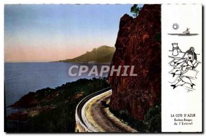 CPM Red Rocks of 39Esterel & # & # 39Or Corniche Road to the seafront between...