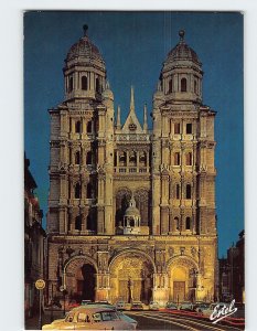 Postcard L'église Saint-Michel, vue de nuit, Dijon, France