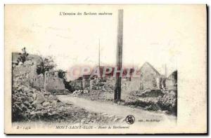 Old Postcard L & # 39Invasion Barbarians Modern Mont Saint Eloi Road Berthonv...