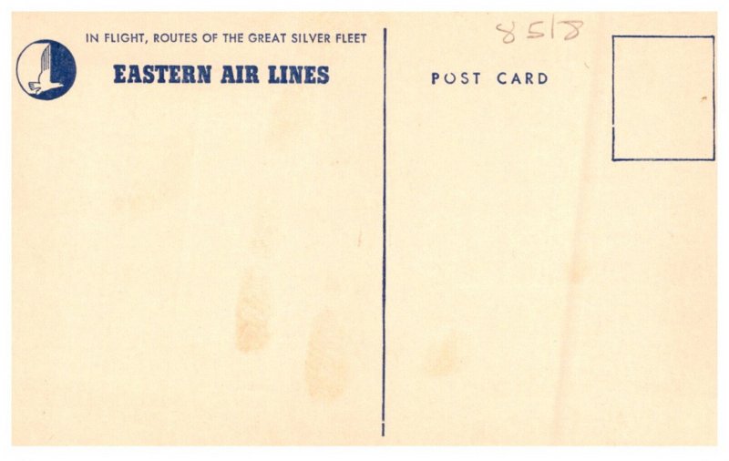 Great Silver Fleet , Route Map  Eastern Air Line