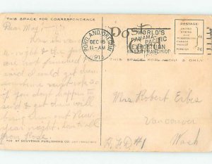 Divided-back MOONLIGHT ON PACIFIC OCEAN SHORELINE Postmarked Portland OR AD8113
