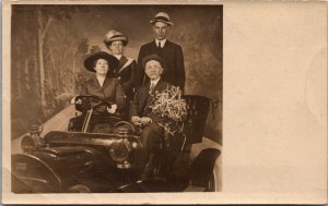 Real Photo Postcard People in Photo Studio Automobile Seattle, Washington~134616