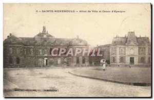 Old Postcard Bank city of Sainte-Menehould Hotel and Caisse d & # 39Epargne