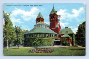 University of Michigan Museum Ann Arbor MI UNP Linen Postcard Z2