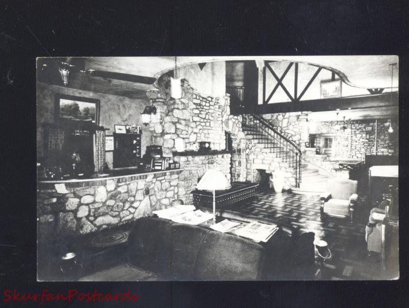 RPPC HOLLISTER MISSOURI YE ENGLISH INN HOTEL INTERIOR MO. REAL PHOTO POSTCARD