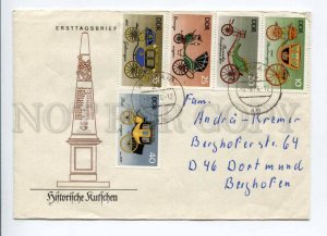 421639 EAST GERMANY GDR 1976 year vintage carriages First Day COVER