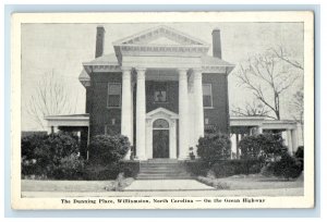 The Dunning Place Williamston North Carolina NC, On The Ocean Hway Postcard