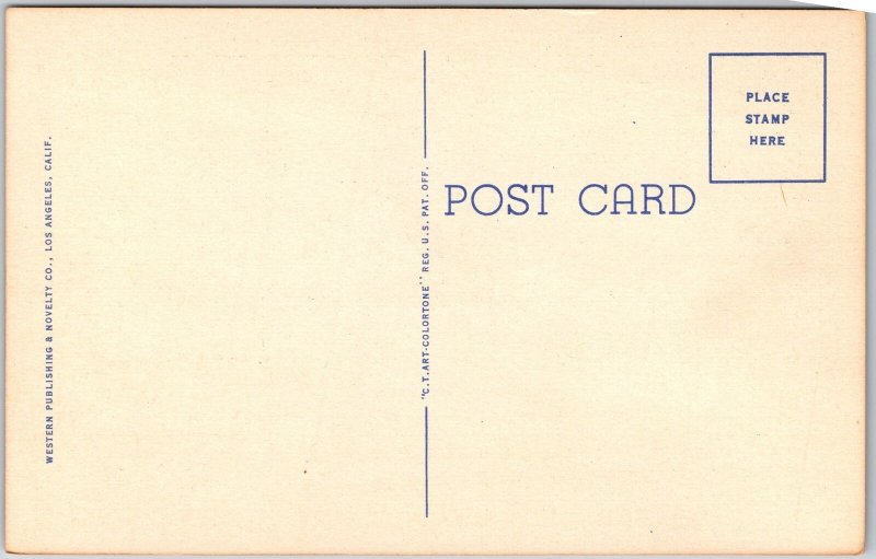 Los Angeles California CA, Federal Post Office, Court House Building, Postcard