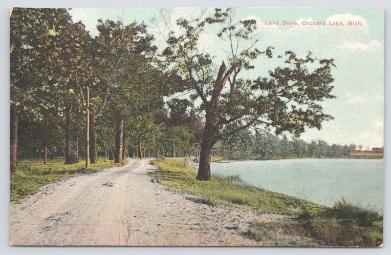 State~Drive Along Orchard Lake & Beautiful Nature Scenery In Michigan~Vintage PC 