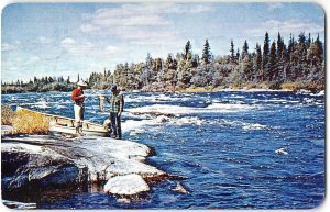 MacKenzie's Camps EAGLE LAKE Ontario, Canada Fishermen 1958 Vintage Postcard
