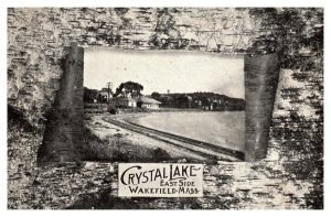 Crystal Lake East Side Wakefield MA Undivided Back Vintage Postcard S10