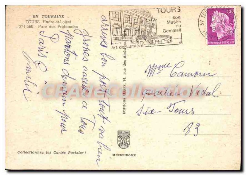 Postcard Modern Tours Park Pr?bendes