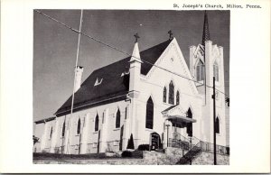 View of St. Josehp's Church, Milton PA Vintage Postcard O57