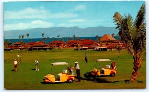 ROYAL LAHAINA GOLF COURSE, Hawaii HI ~ Robert Trent Jones GOLF CARTS  Postcard