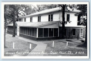 Cedar Falls Iowa IA Postcard RPPC Photo Dining Room At Riverview Park c1940's