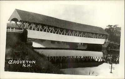 Groveton NH Covered Bridge ? Real Photo Postcard