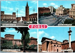 Multiple Views of Forli Piazza Italy Postcard