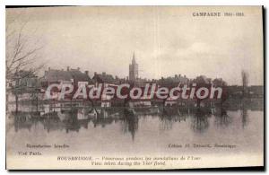 Old Postcard Panorama Rousbrugge During Floods From I'Yser