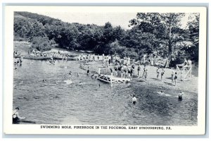 c1920 Swimming Hole Pinebrook In Poconos River Kids East Stroudsburg PA Postcard